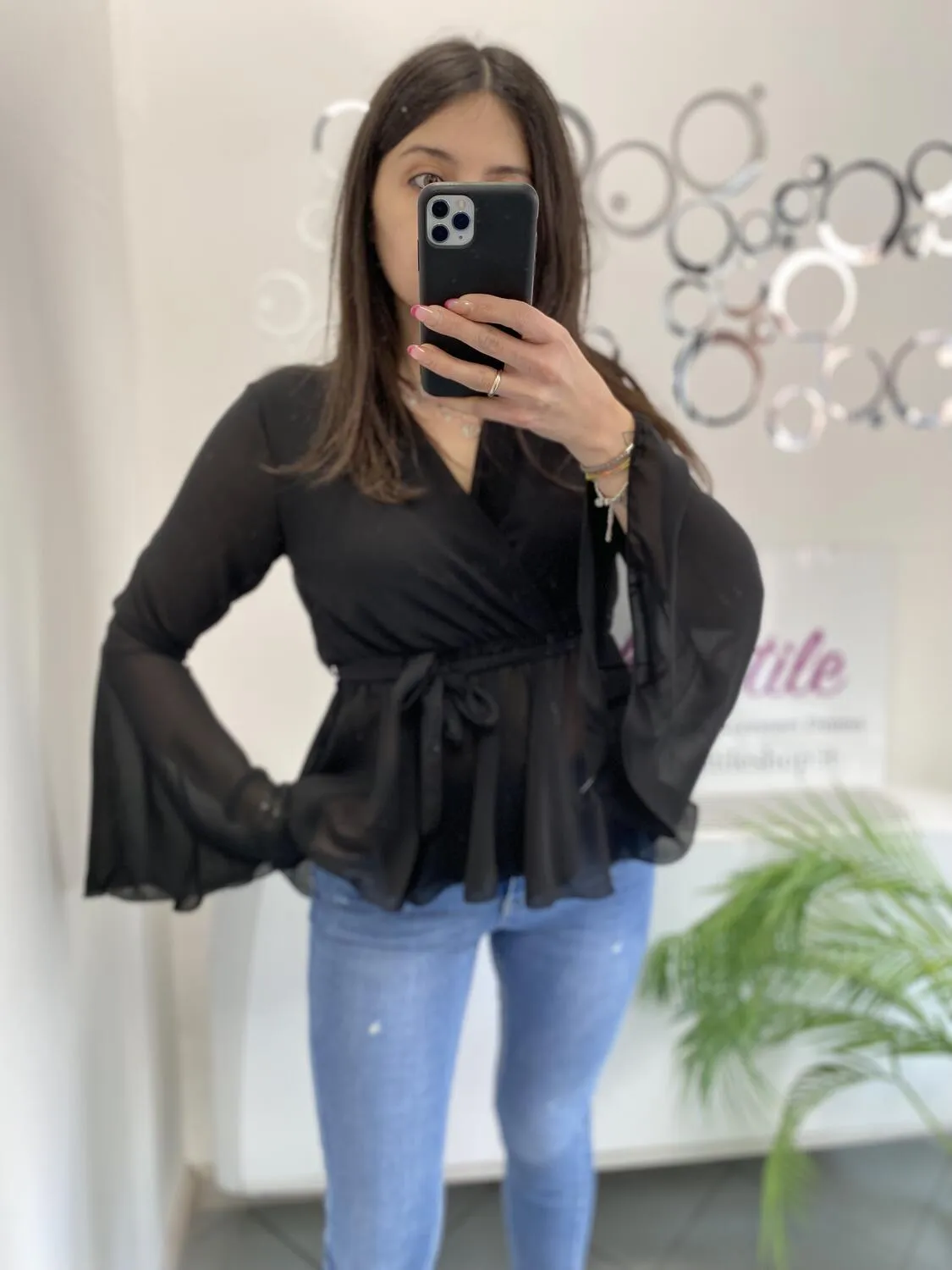 NEW Camicia voulant tinta unita