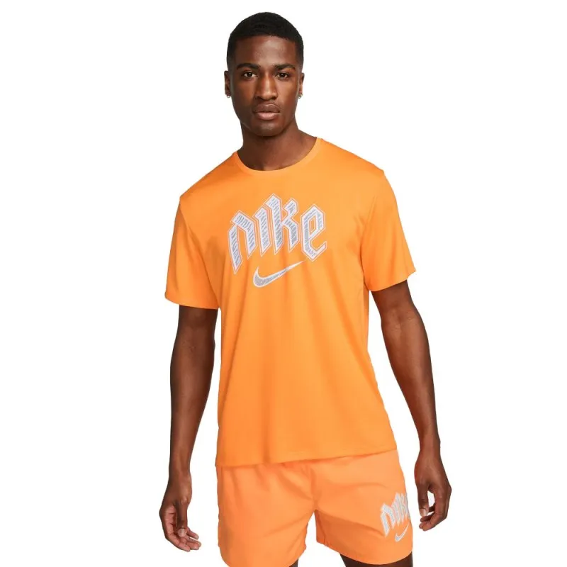 Nike Maglia Running Division Miler Arancio Reflective Uomo