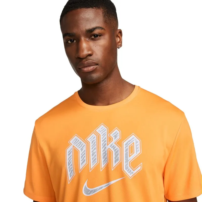 Nike Maglia Running Division Miler Arancio Reflective Uomo