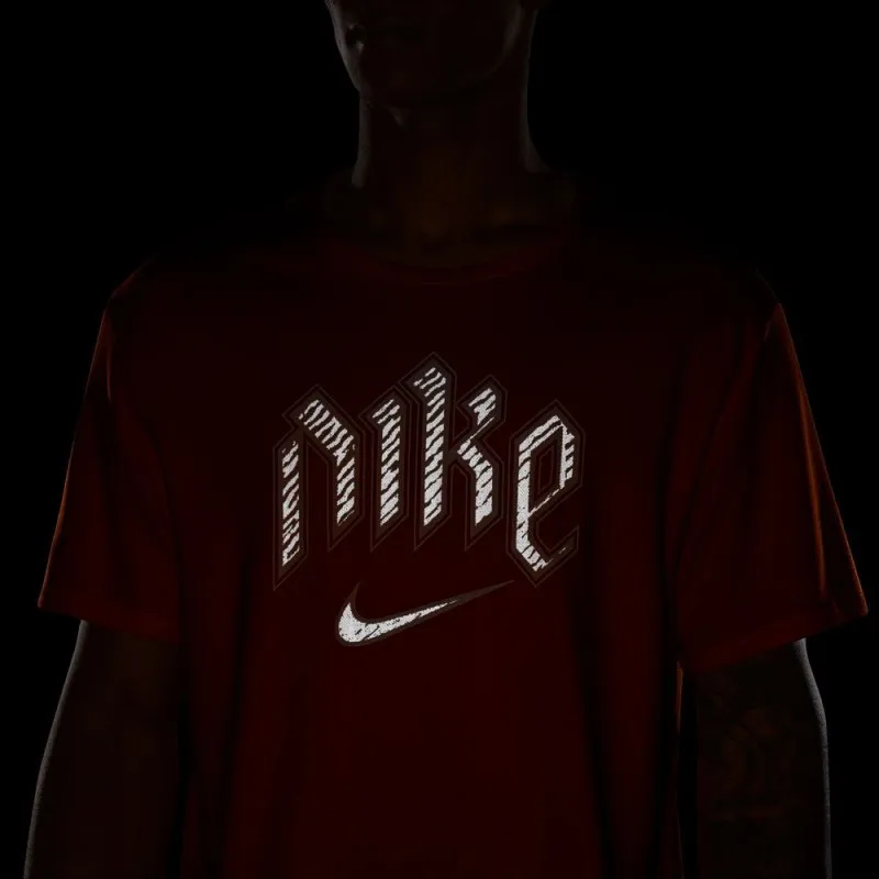 Nike Maglia Running Division Miler Arancio Reflective Uomo