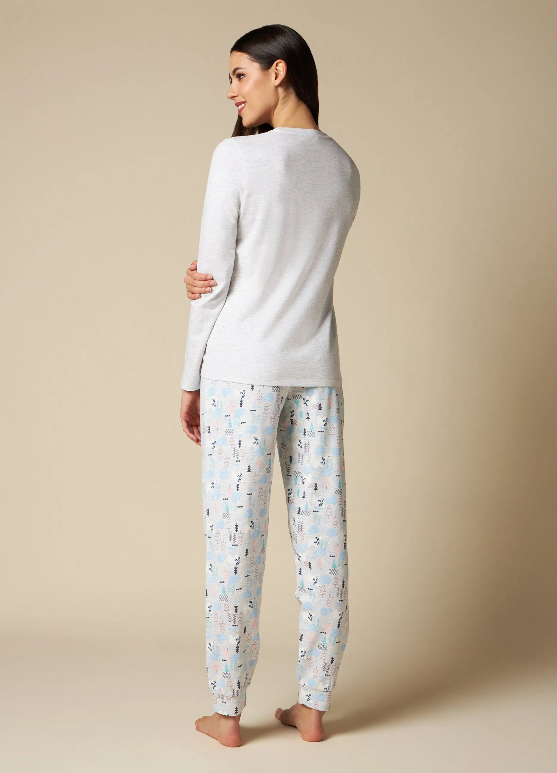 NYMOS  Set pigiama lungo in cotone donna
