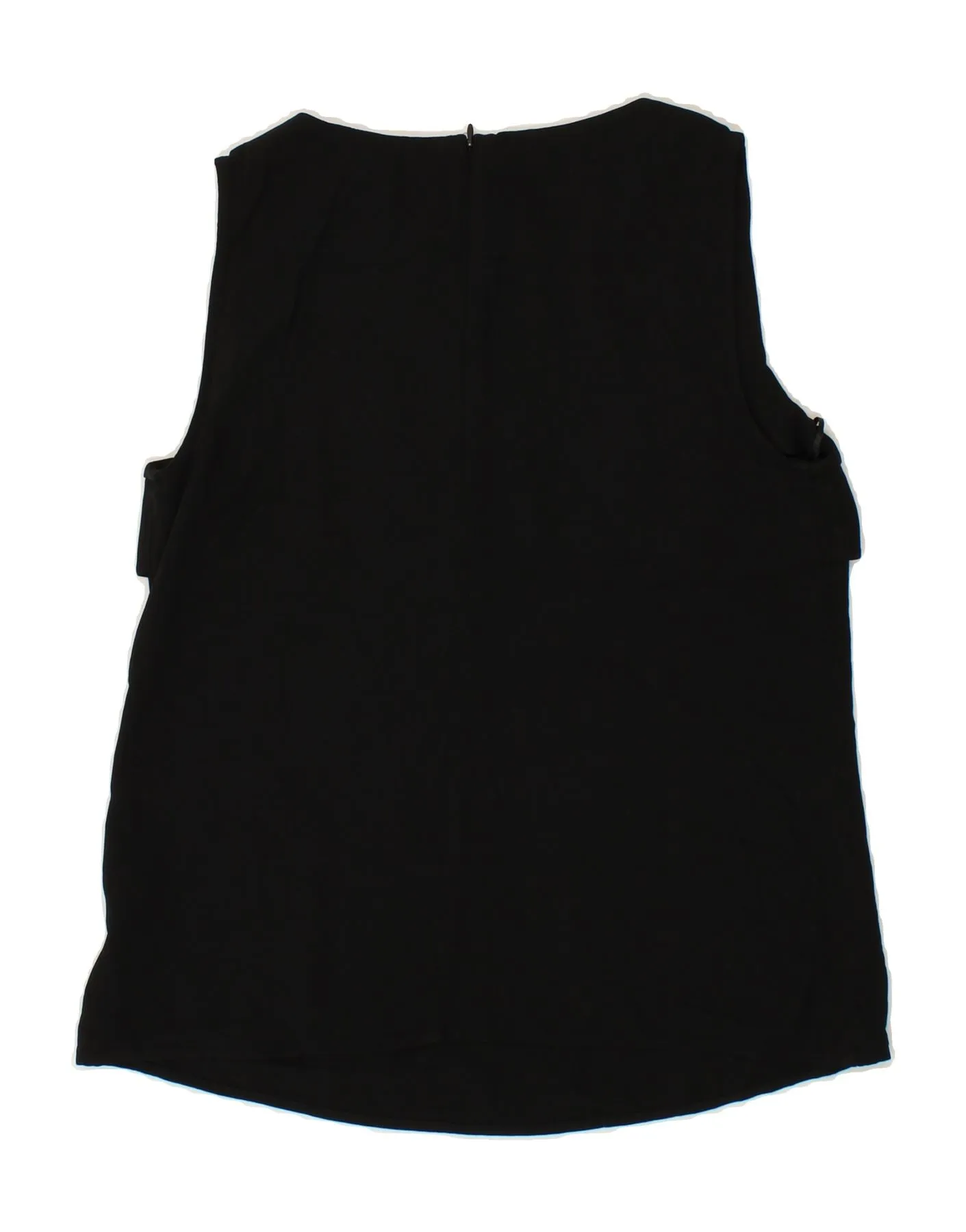 OASIS Womens Sleeveless Blouse Top UK 12 Medium Black Polyester