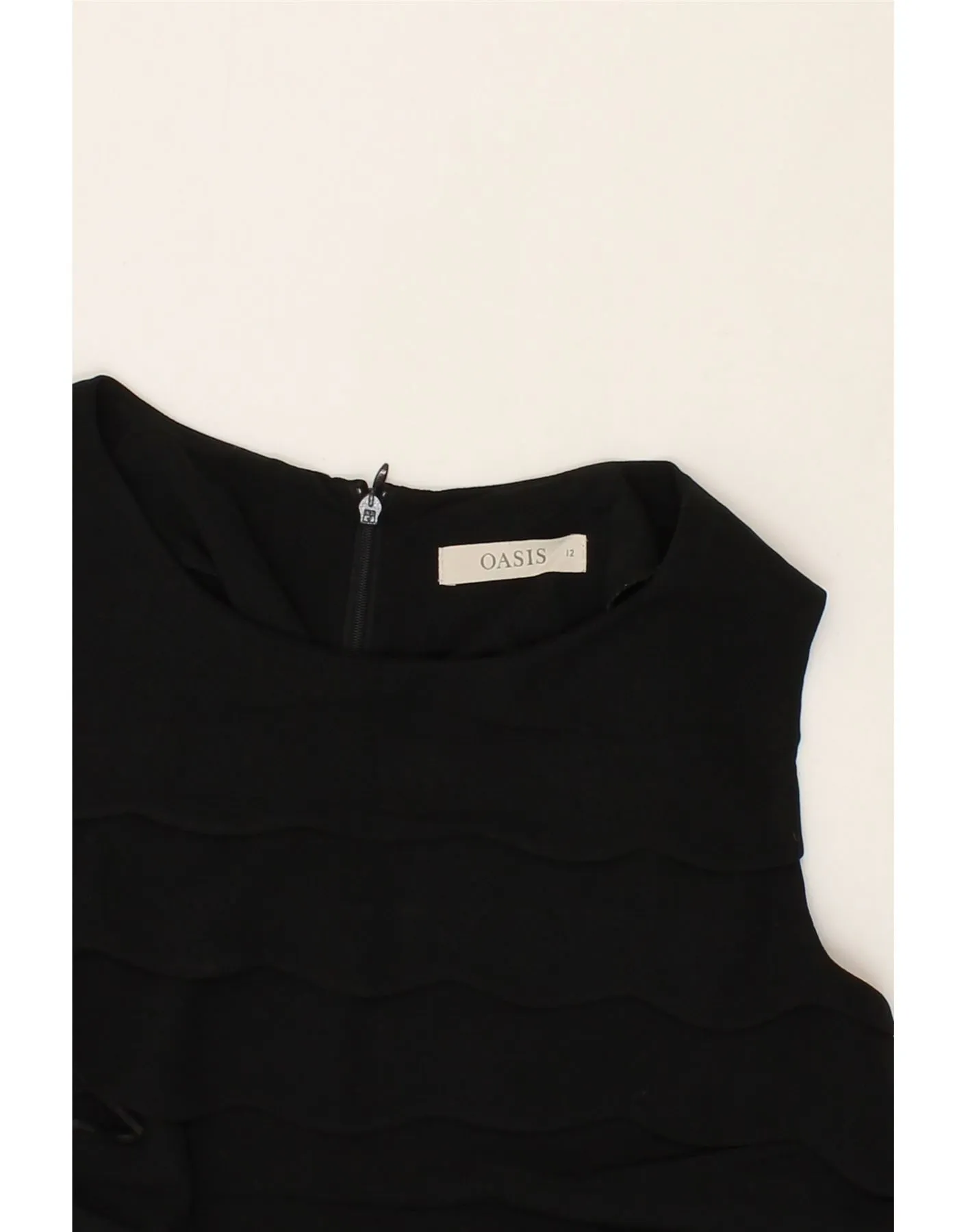 OASIS Womens Sleeveless Blouse Top UK 12 Medium Black Polyester
