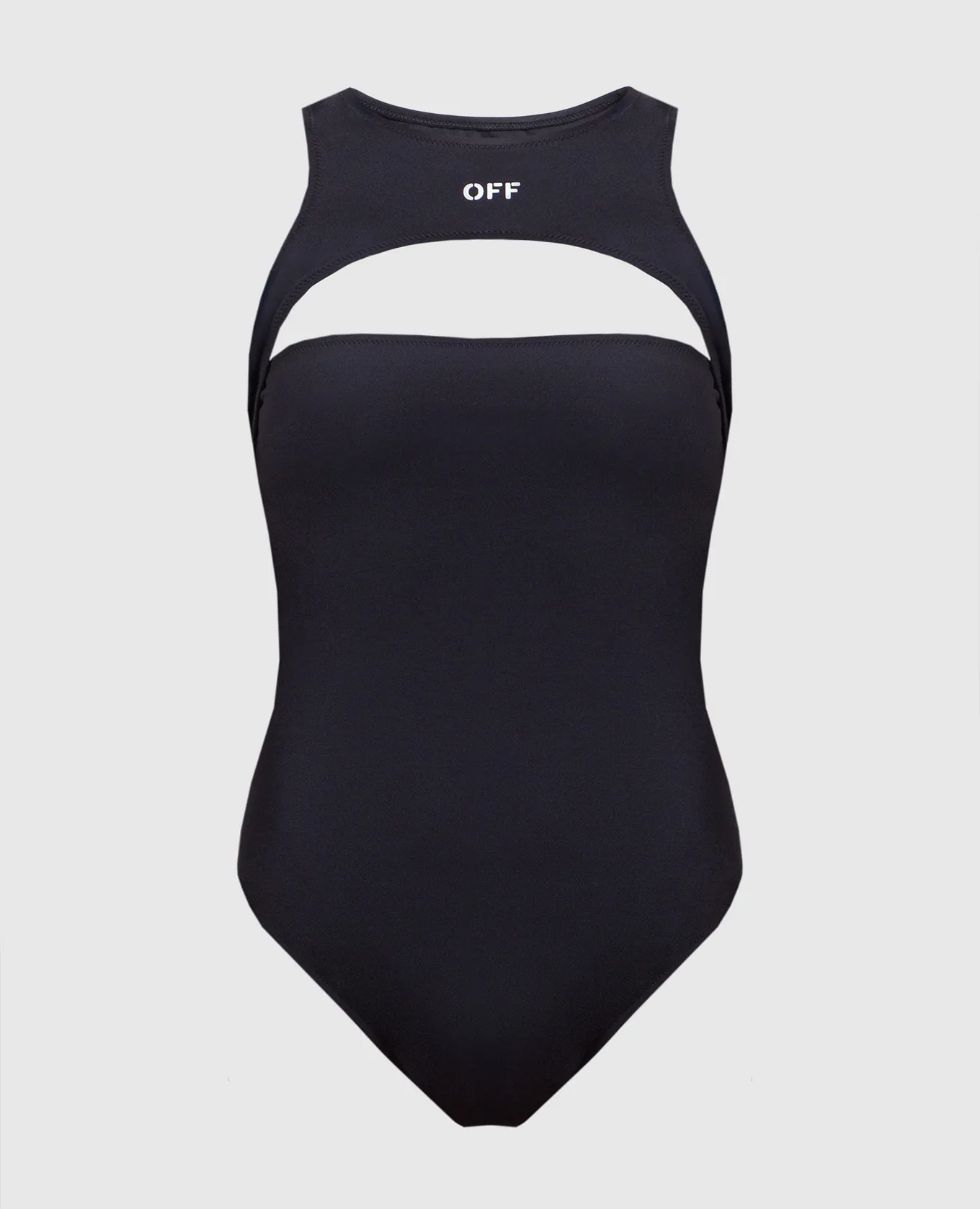 Off-White Costume intero nero con stampa logo a contrasto OWFC012F23JER001