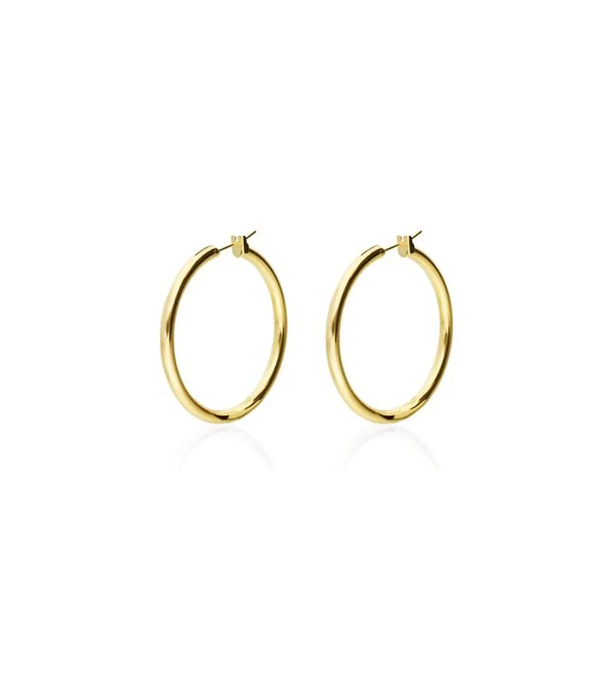 Orecchini Donna Raggi Oro Giallo 9k Cerchi Bombati 30mm