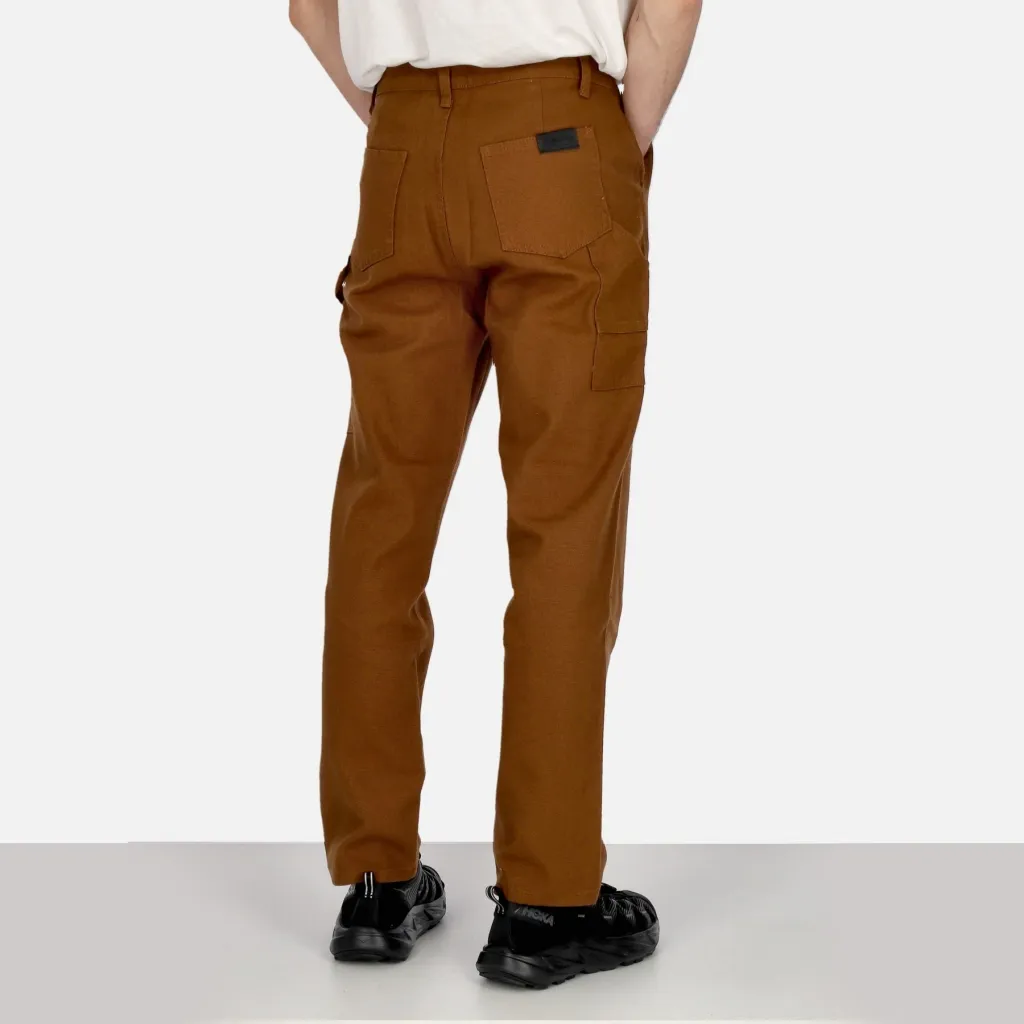 pantalone lungo uomo canvas carpenter pants TOBACCO