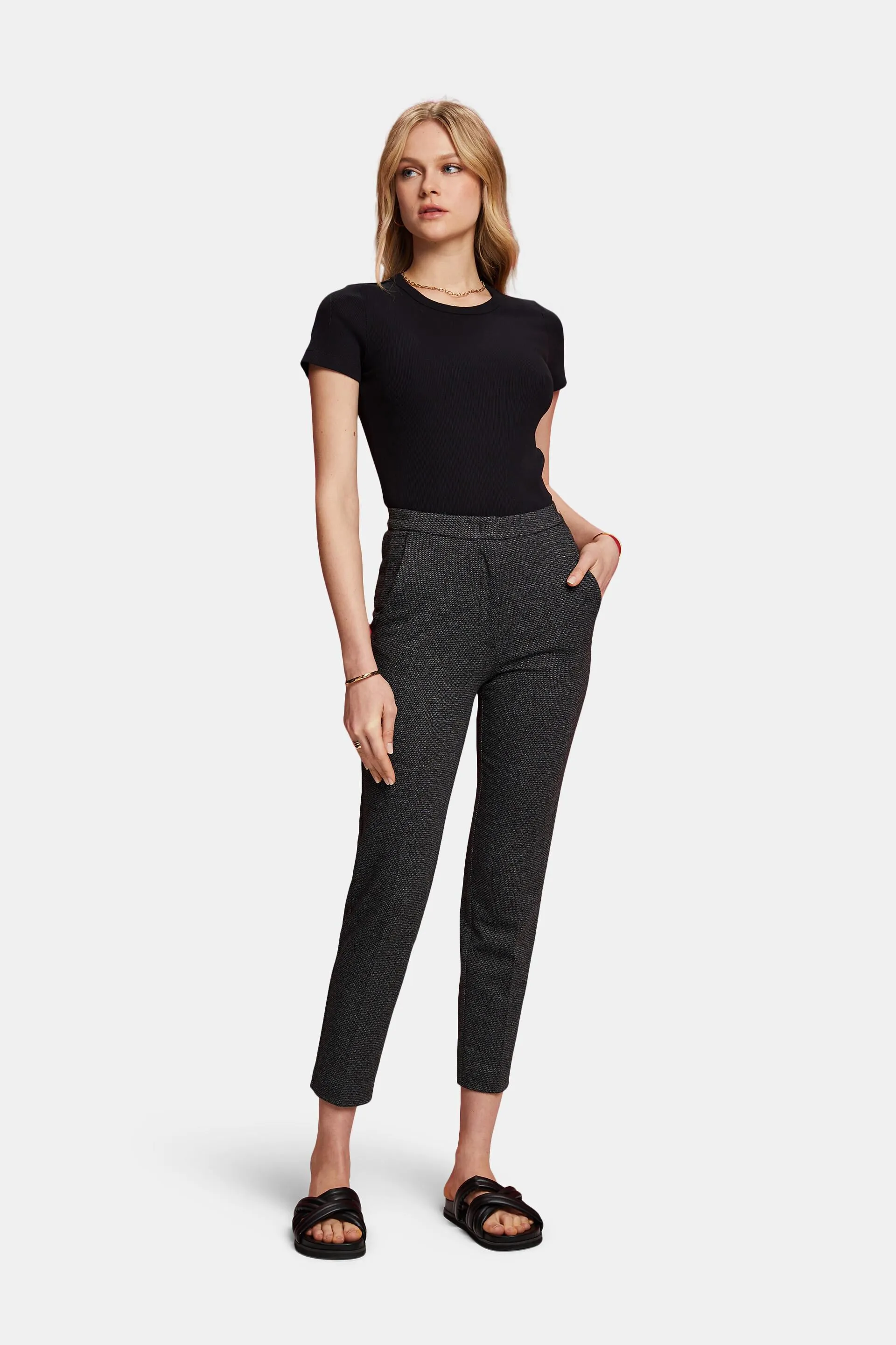 Pantaloni bicolore