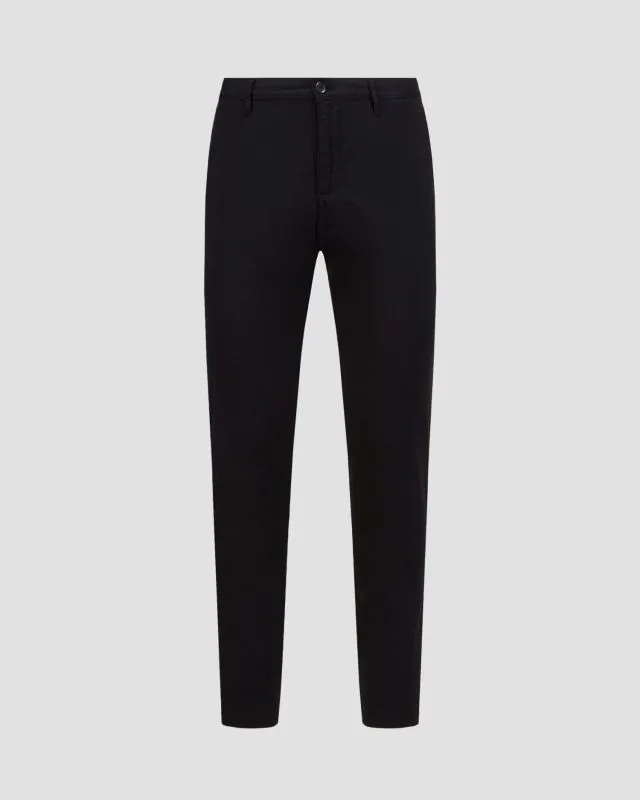 Pantaloni blu scuro in lino da uomo Alberto Rob-Tech Linen