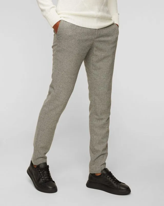 Pantaloni di lana da uomo Alberto Rob-Mini Oxford