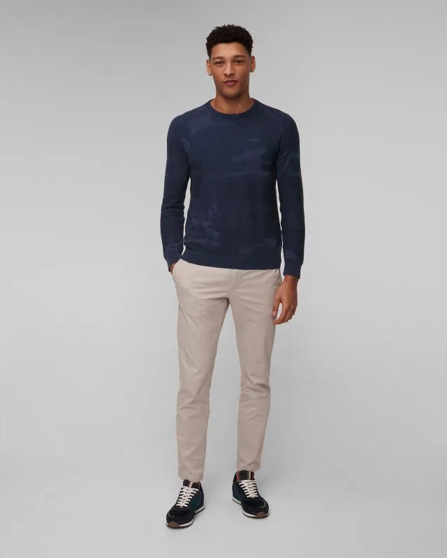 Pantaloni grigi da uomo Alberto Rob-Superstretch Broken Twill