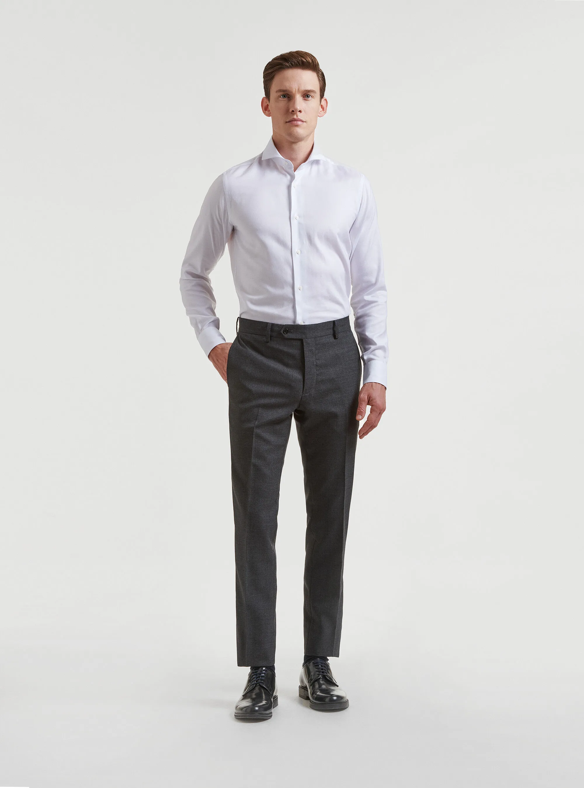 Pantaloni per abito drop 4 in pura lana Vitale Barberis Canonico