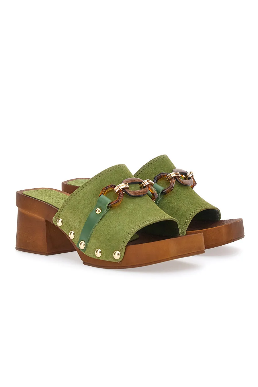   PITTARELLO LOVE Zoccoli Verdi Con Tacco 6,5 Cm Pittarello Love 15555