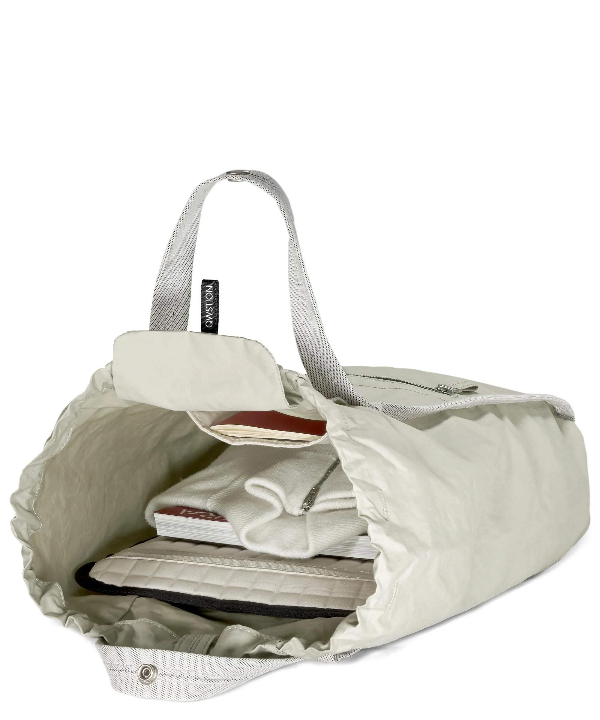  Qwstion Bananatex Medium Bucket Borsa a zainetto 16″ cotone biologico pietra  