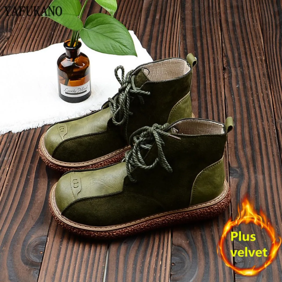 Retro Mori Girl suola spessa splicing stivali da donna punta tonda piatta testa grande scarpe da bambola stivaletti con plateau