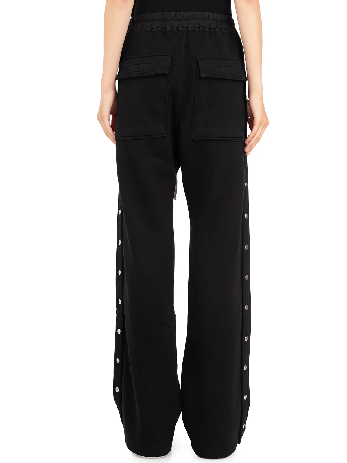 RICK OWENS DRKSHDW  PANTALONI IN FELPA PUSHER PANTS BLACK 