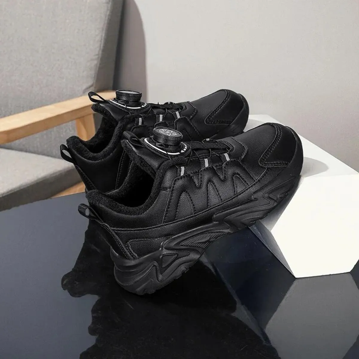 Scarpe per bambini Alla moda Tutte le partite Moda Antiscivolo Resistente all'usura Impermeabile Più Velluto Mantieni caldo Nuov