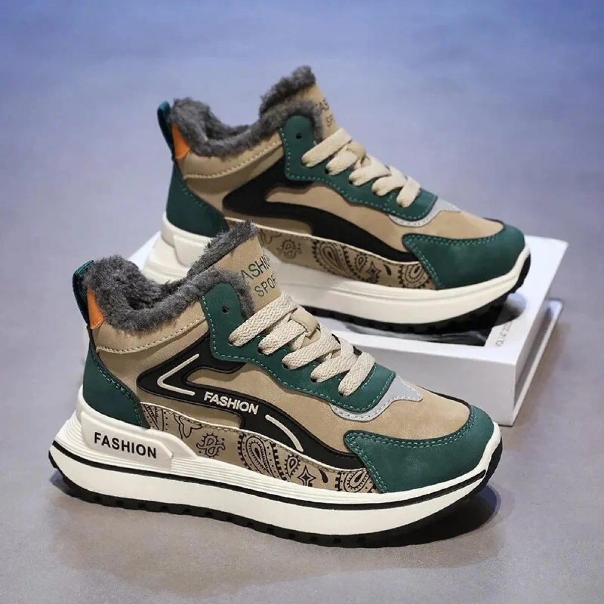 Scarpe per bambini Moda alla moda Antiscivolo Resistente all'usura Tutte le partite Plus Velluto Modello popolare Mantieni caldo