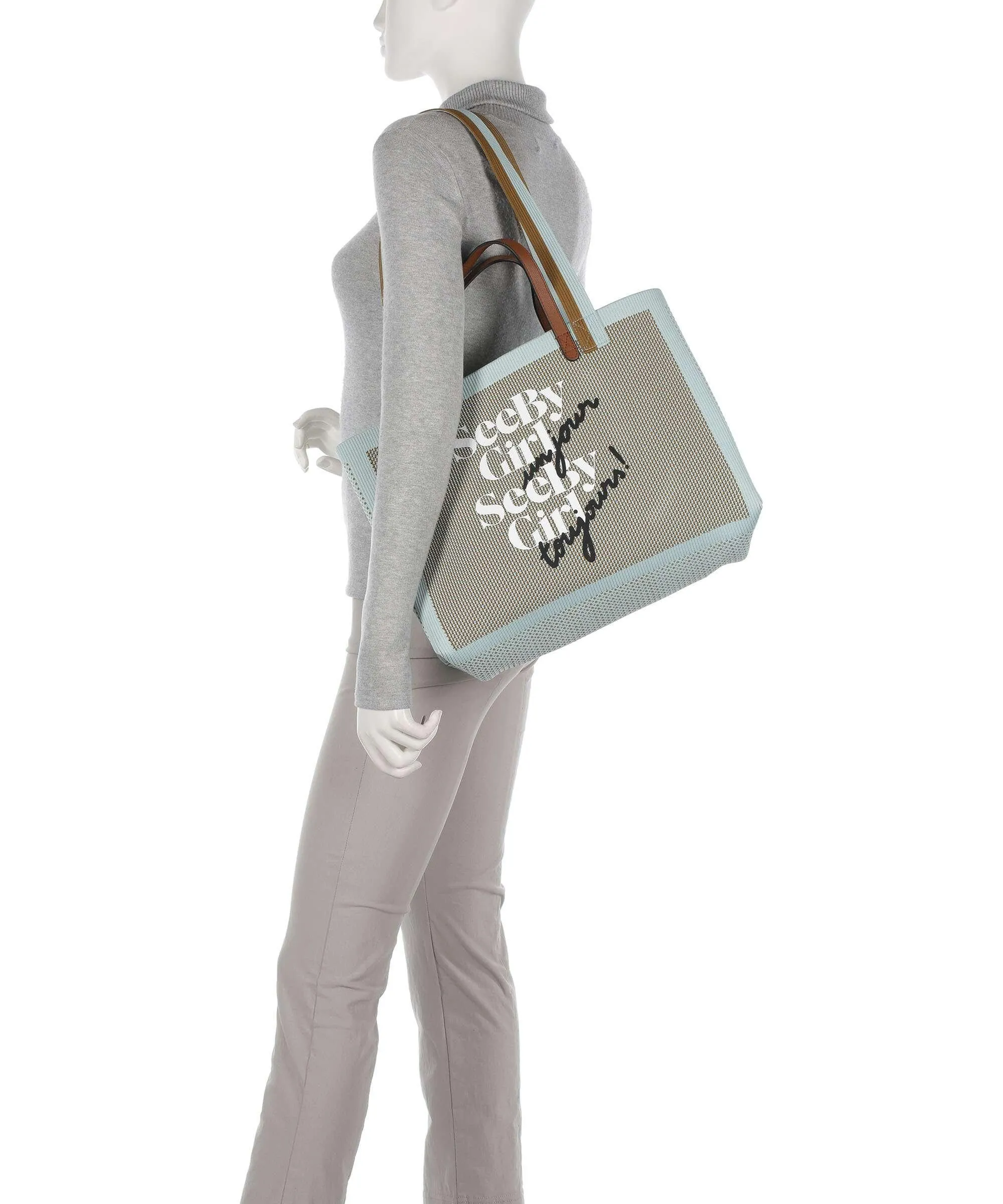  See by Chloé See By Bye Borsa shopper poliestere, nylon blu chiaro  