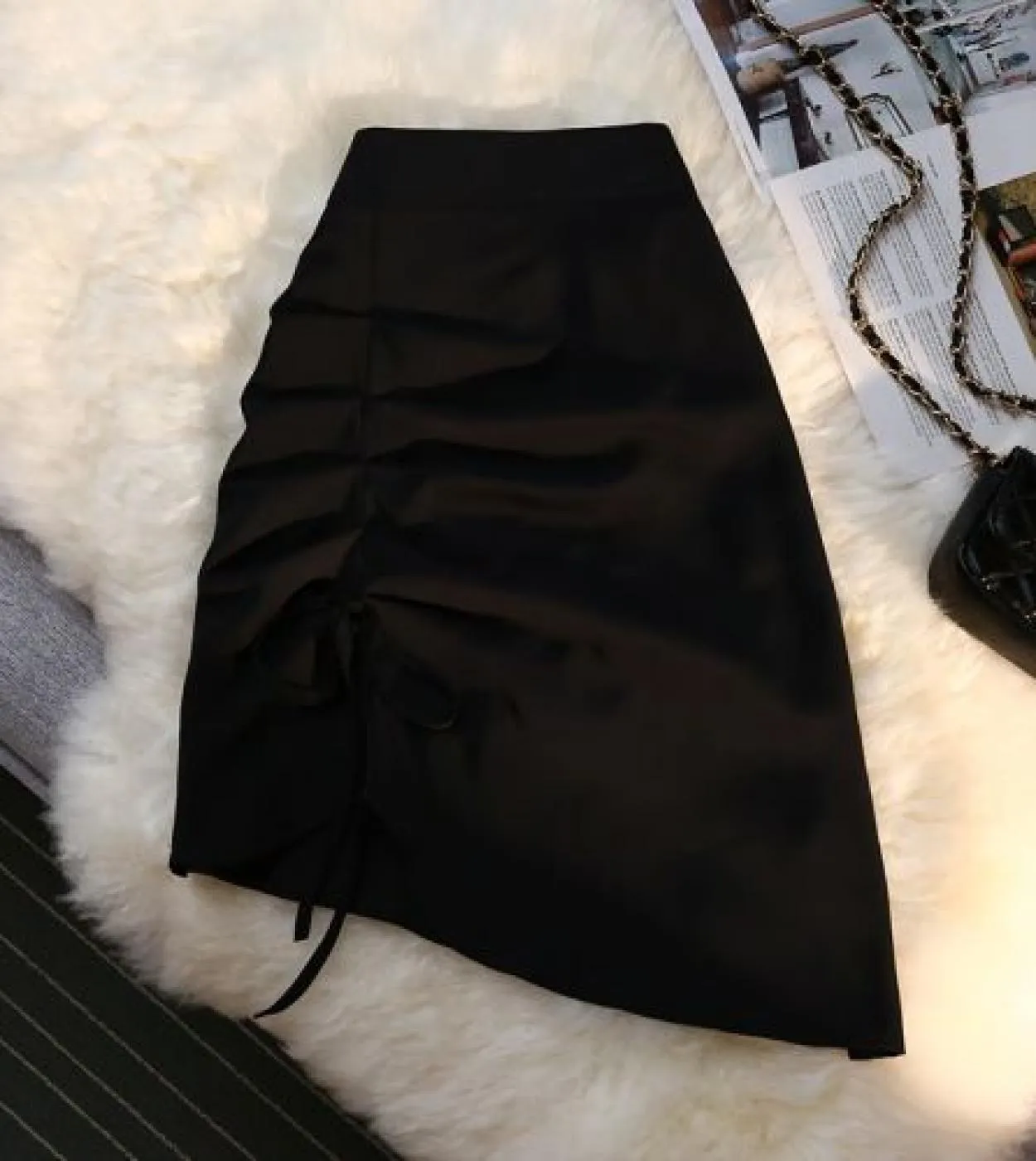 Shirring Gonne Delle Donne  Asimmetrico Casual Moda Abbigliamento 2022 Estate Harajuku Verde Cerniera Anca Gonna Gonne