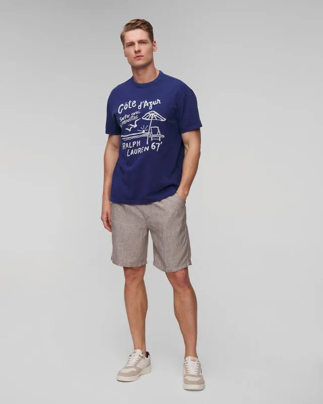 Shorts grigi di lino da uomo Alberto Jack-K-Luxury Linen