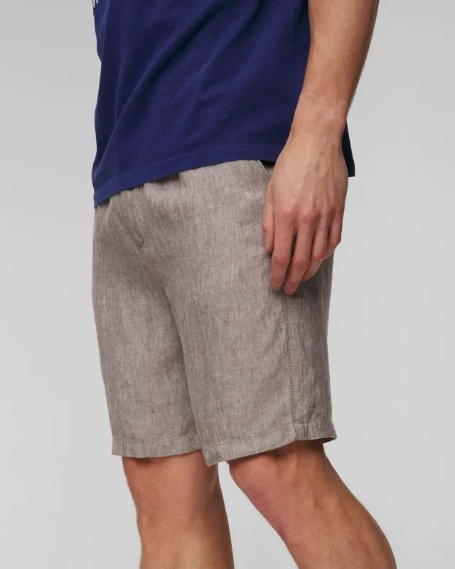 Shorts grigi di lino da uomo Alberto Jack-K-Luxury Linen