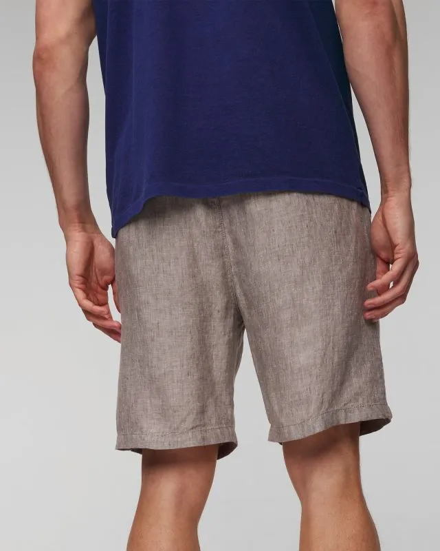Shorts grigi di lino da uomo Alberto Jack-K-Luxury Linen