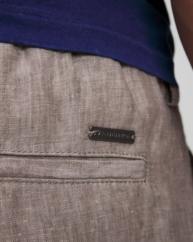 Shorts grigi di lino da uomo Alberto Jack-K-Luxury Linen