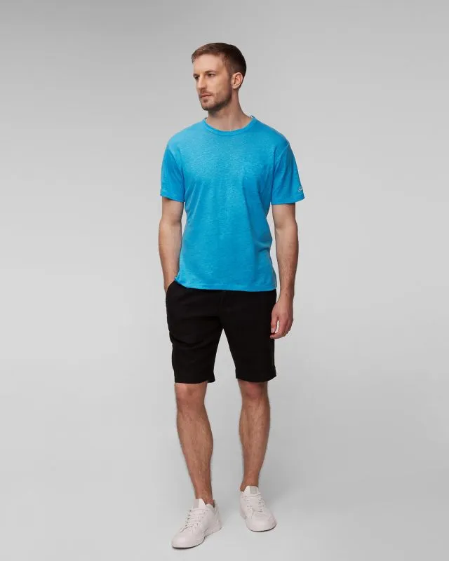 Shorts neri di lino da uomo Alberto House