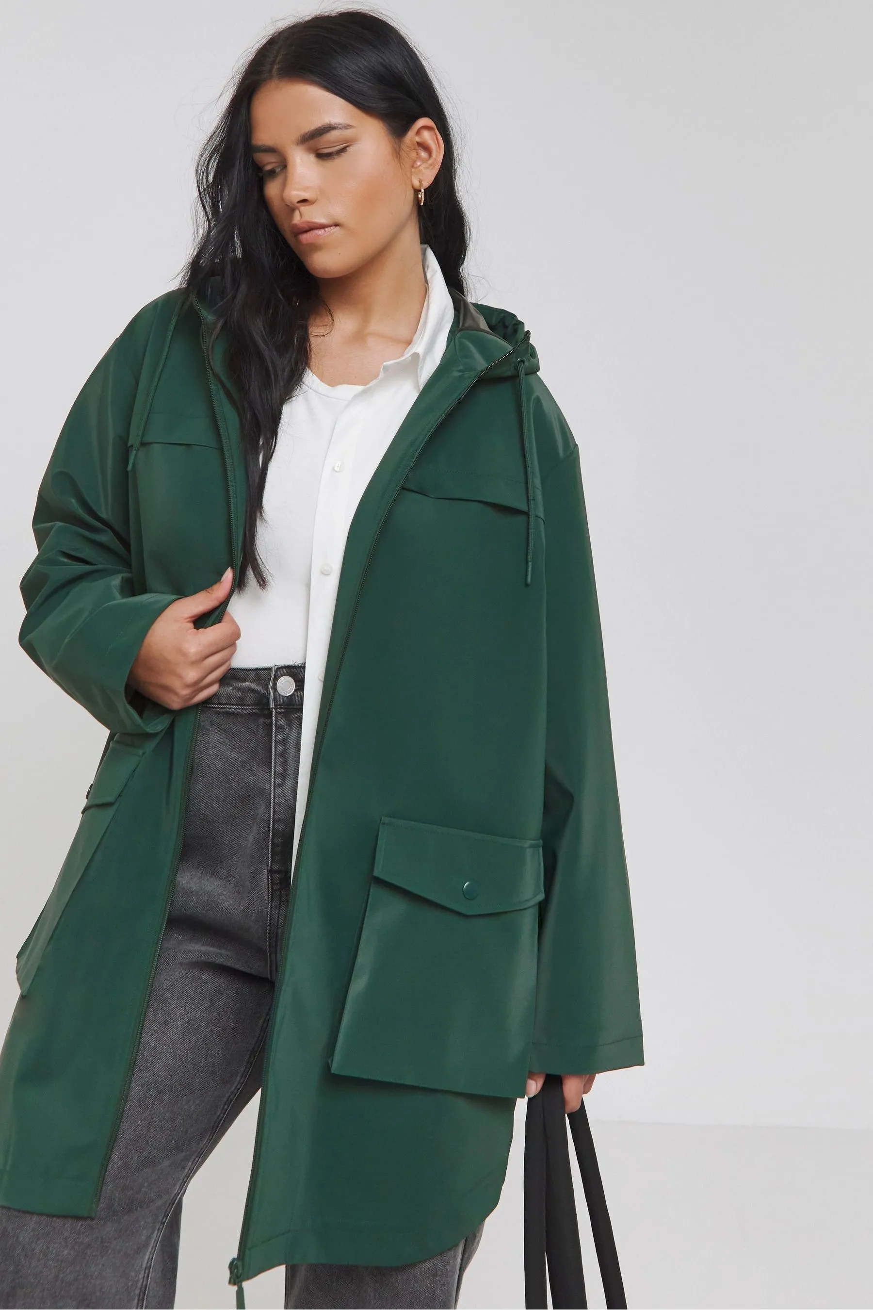 Simply Be High Shine Coat    