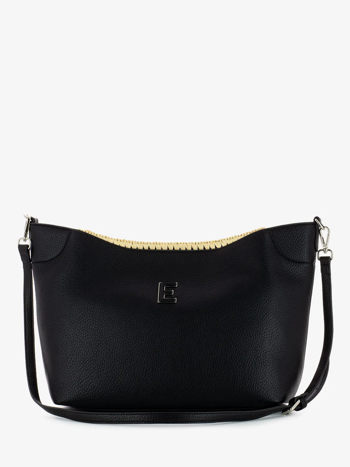 Small tote Rachele interlacing black