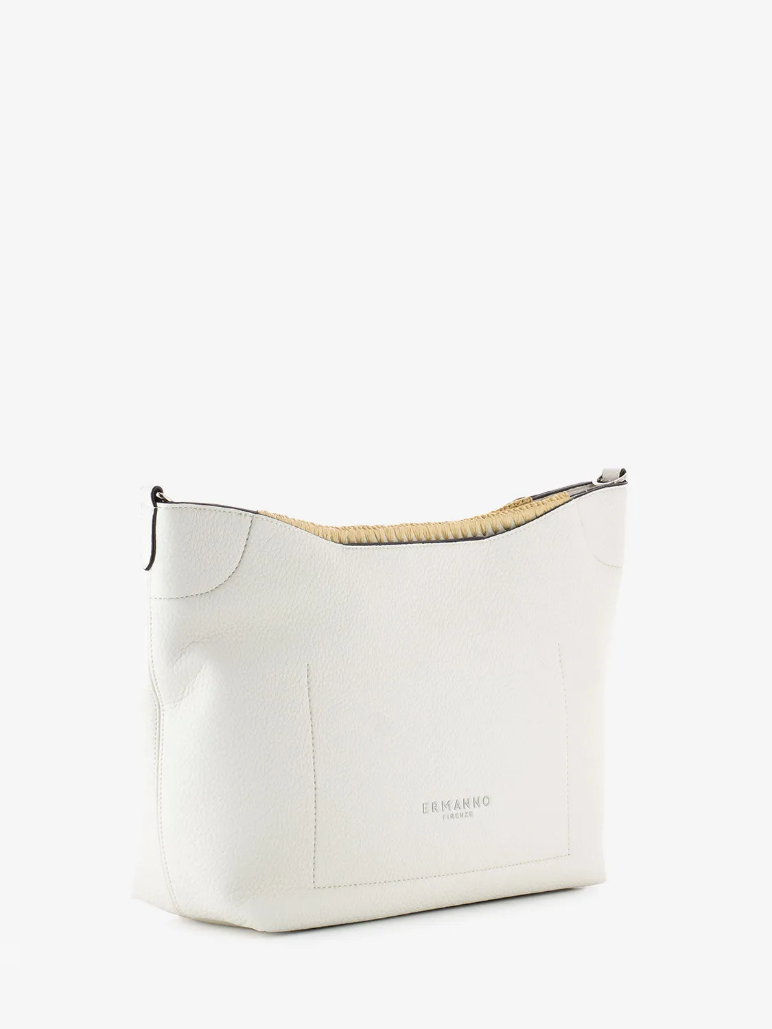 Small tote Rachele interlacing white