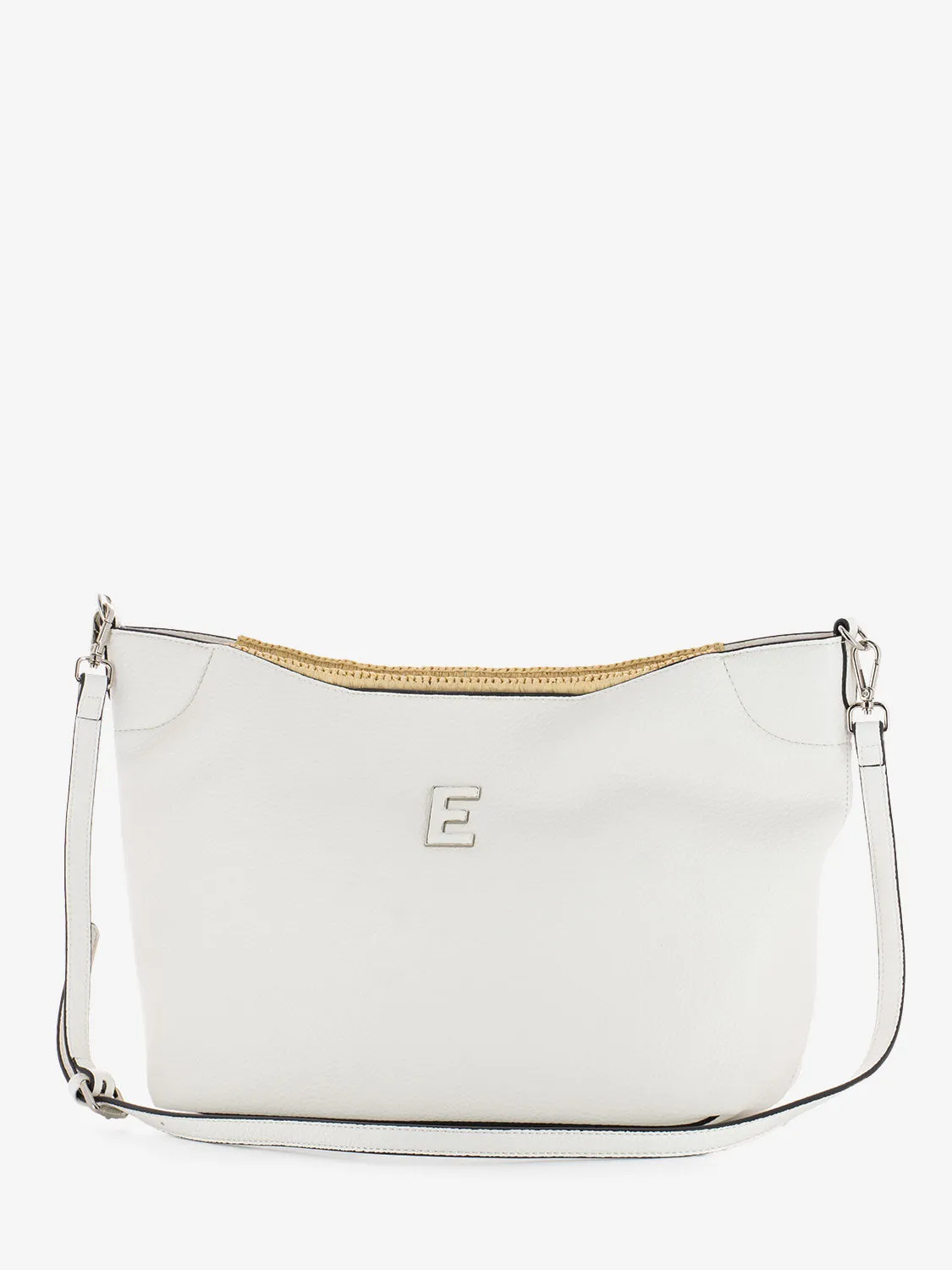 Small tote Rachele interlacing white