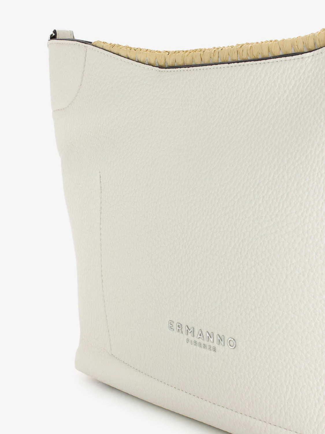 Small tote Rachele interlacing white
