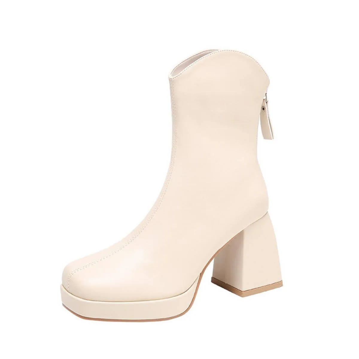 Stivaletti con suola spessa autunno inverno 2022 Stivali da donna con piattaforma impermeabile Stivali da donna in pelle con cer