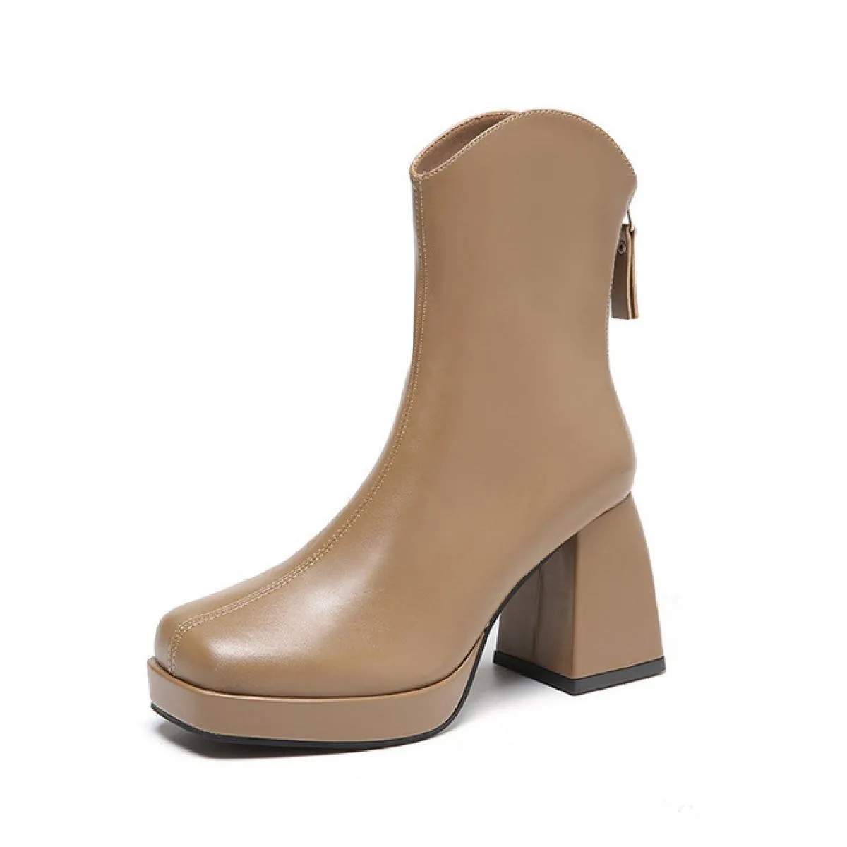 Stivaletti con suola spessa autunno inverno 2022 Stivali da donna con piattaforma impermeabile Stivali da donna in pelle con cer