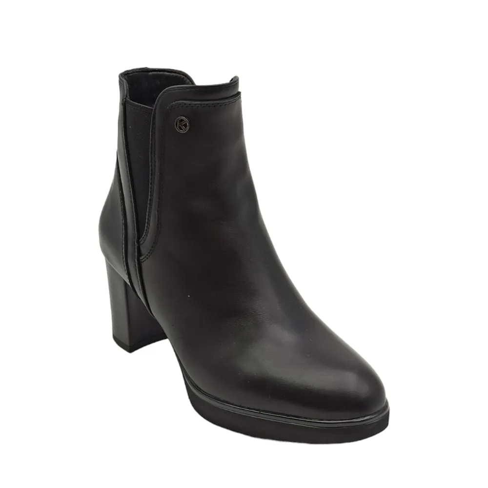Stivaletto donna tacco alto Keys K-8850 black