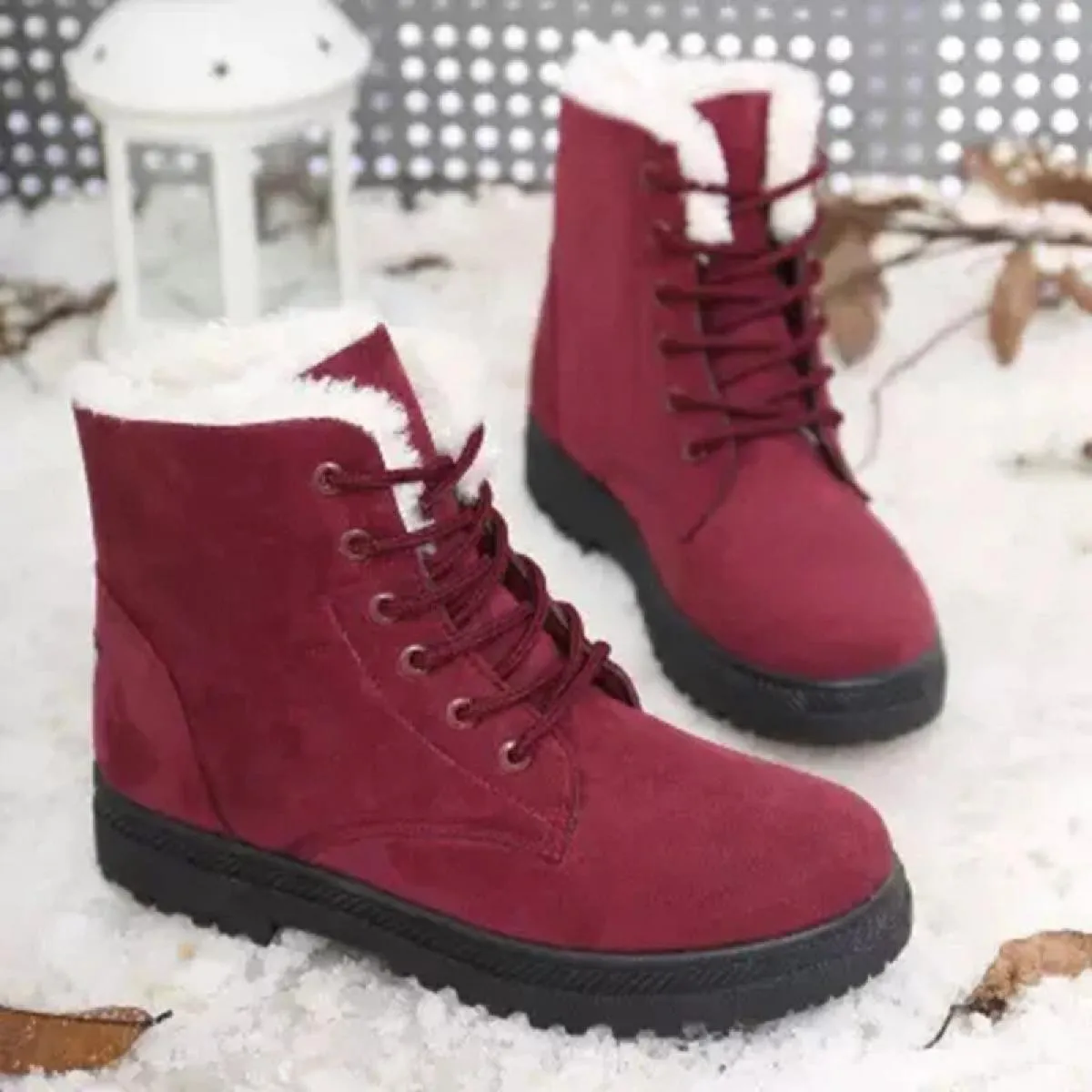 Stivali da donna Stivaletti invernali per donna Scarpe invernali Stivali da neve femminili Botas Mujer Scarpe calde in peluche D