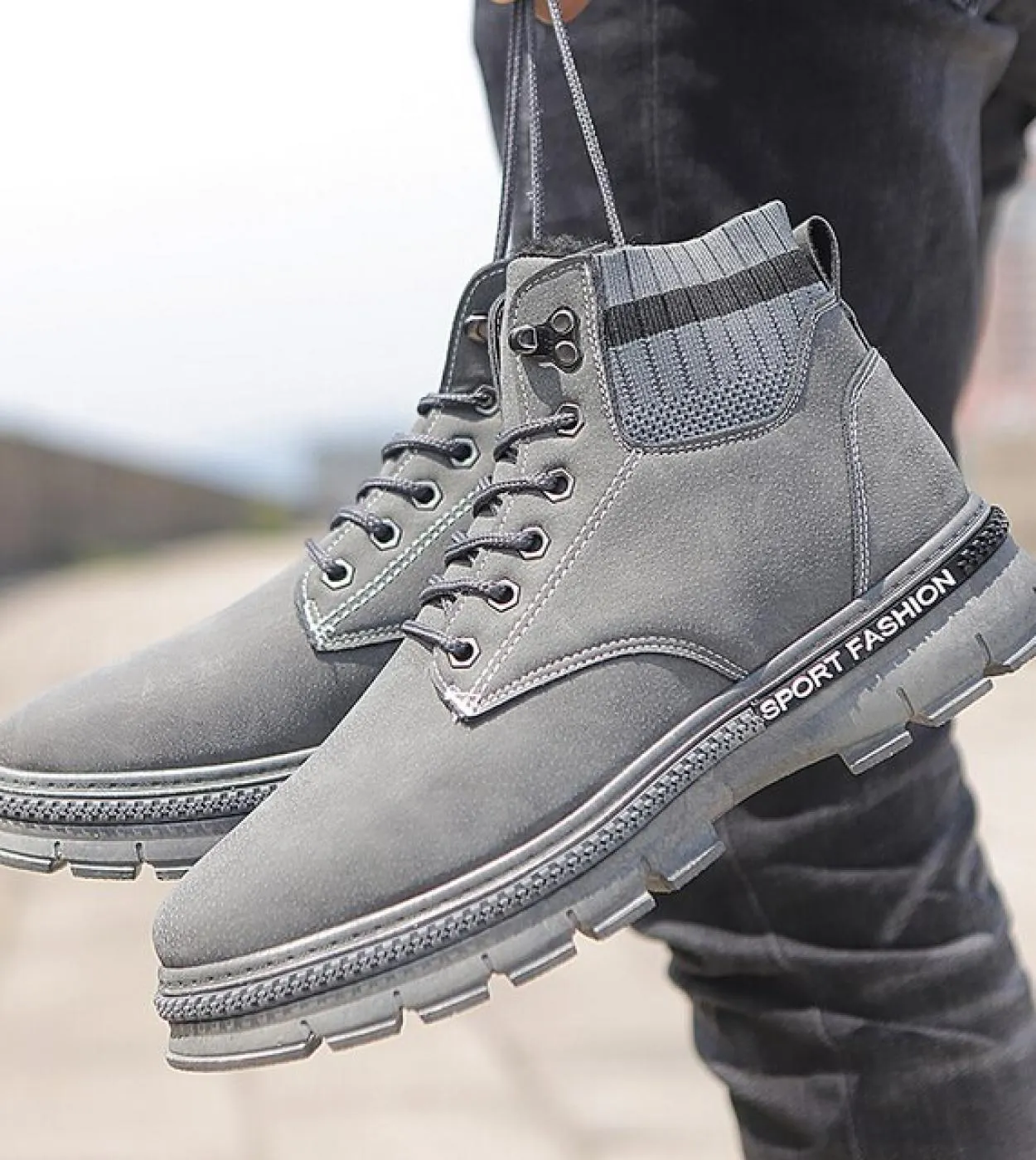 Stivali da uomo invernali Trend Allmatch Fashion Stivali in velluto Stivali da uomo stile Stivali alti Scarpe calde Stivali Chel