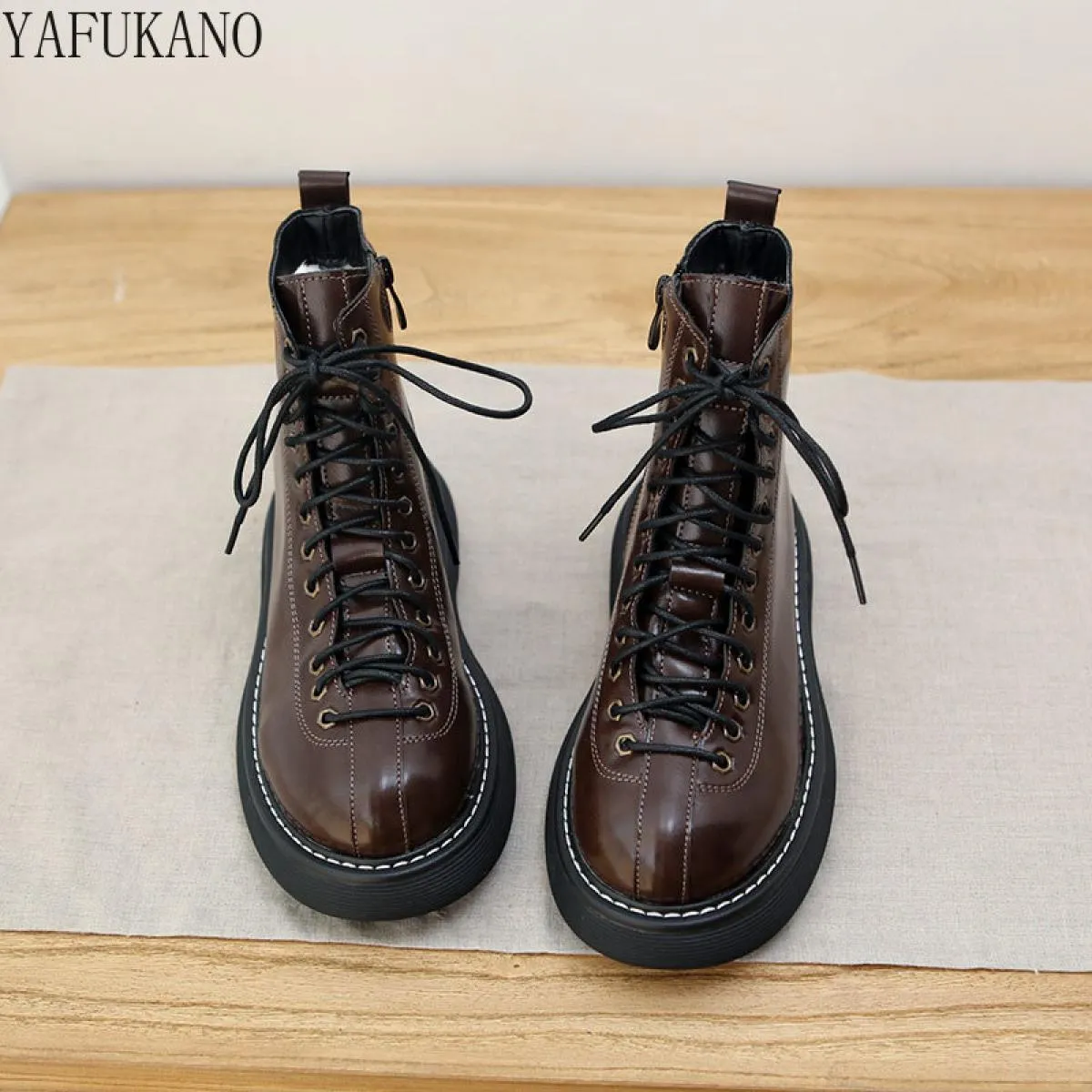 Stivali Donna Autunno Retro Stivali invernali da donna Stivali retrò Stivali da donna retrò stile britannico