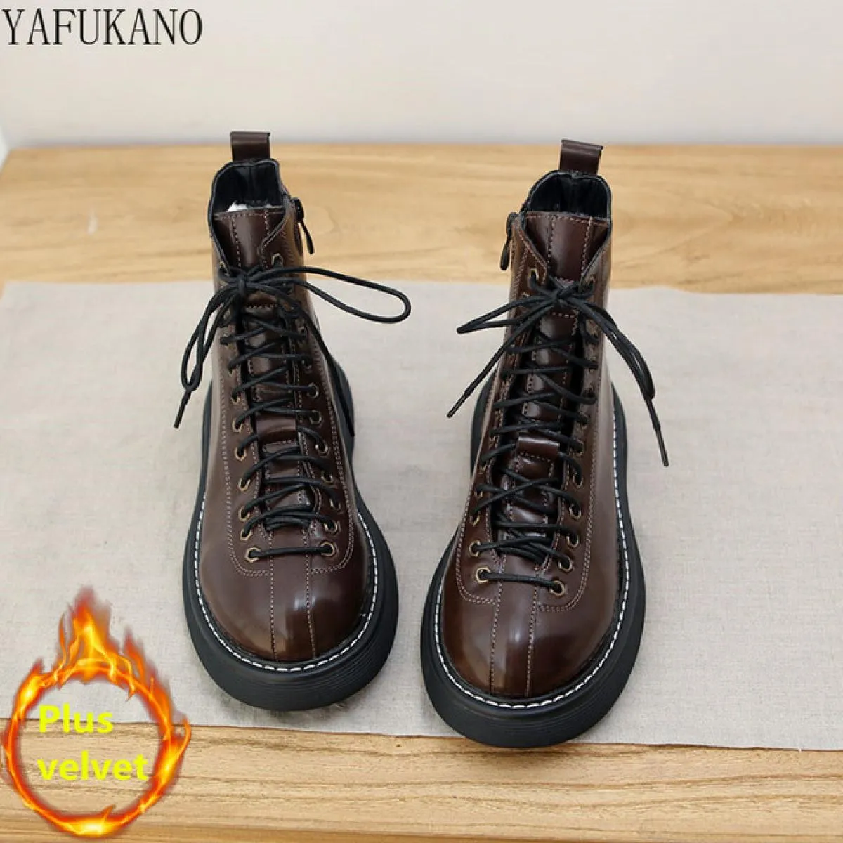 Stivali Donna Autunno Retro Stivali invernali da donna Stivali retrò Stivali da donna retrò stile britannico