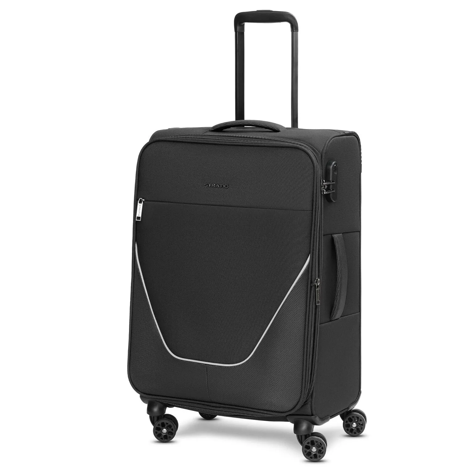 Stratic taska set di valigie a 4 ruote 3 pezzi con piega elastica
