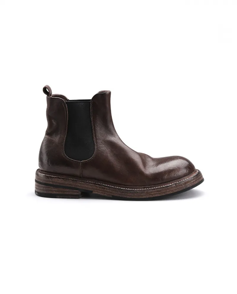 Thick-soled Handsome British Retro Style Pleated Chelsea Boots For Women Small Short Boots Large Size Ankle Boots