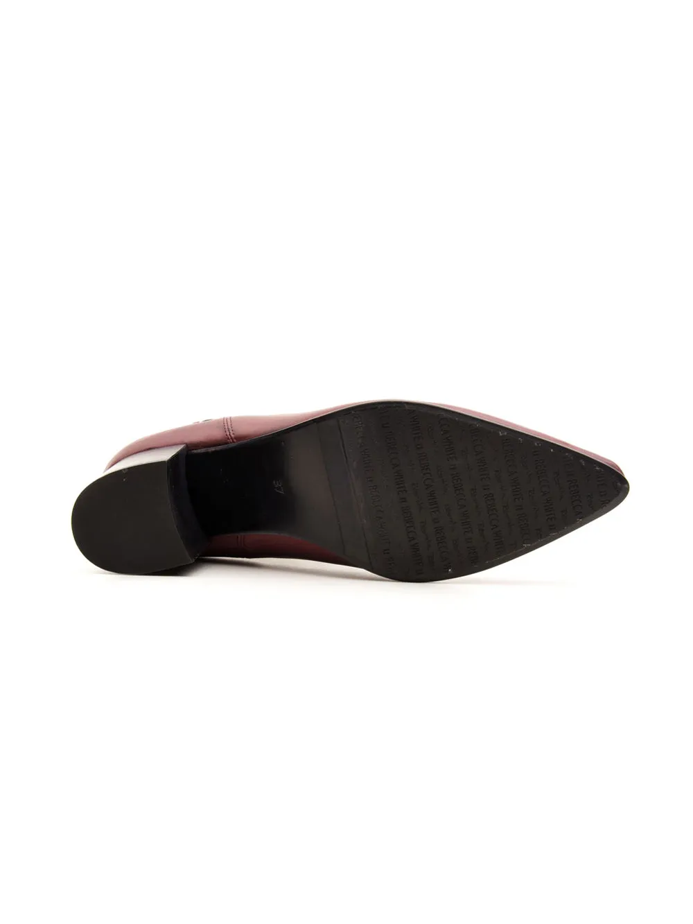 Tronchetto donna con elastico e tacco basso bordeaux