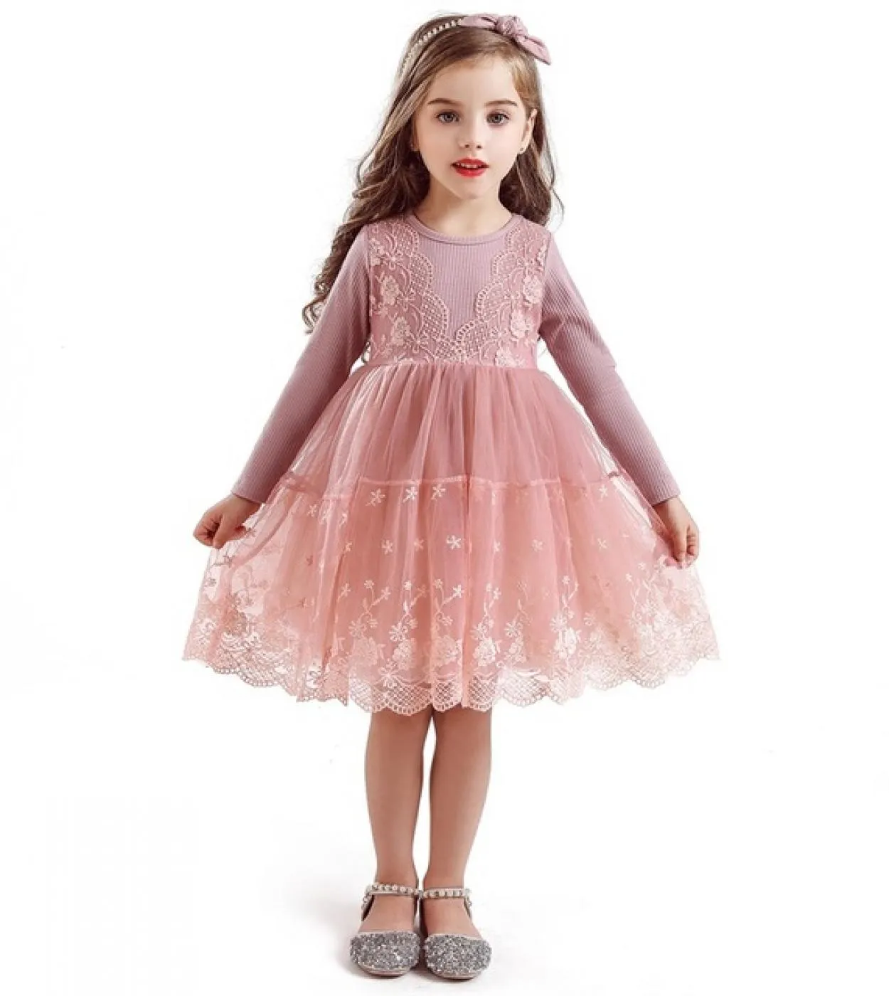 Vestito lavorato a maglia per ragazze Manica lunga Vestito maglione caldo invernale per ragazze 2 pezzi Costume natalizio Set di