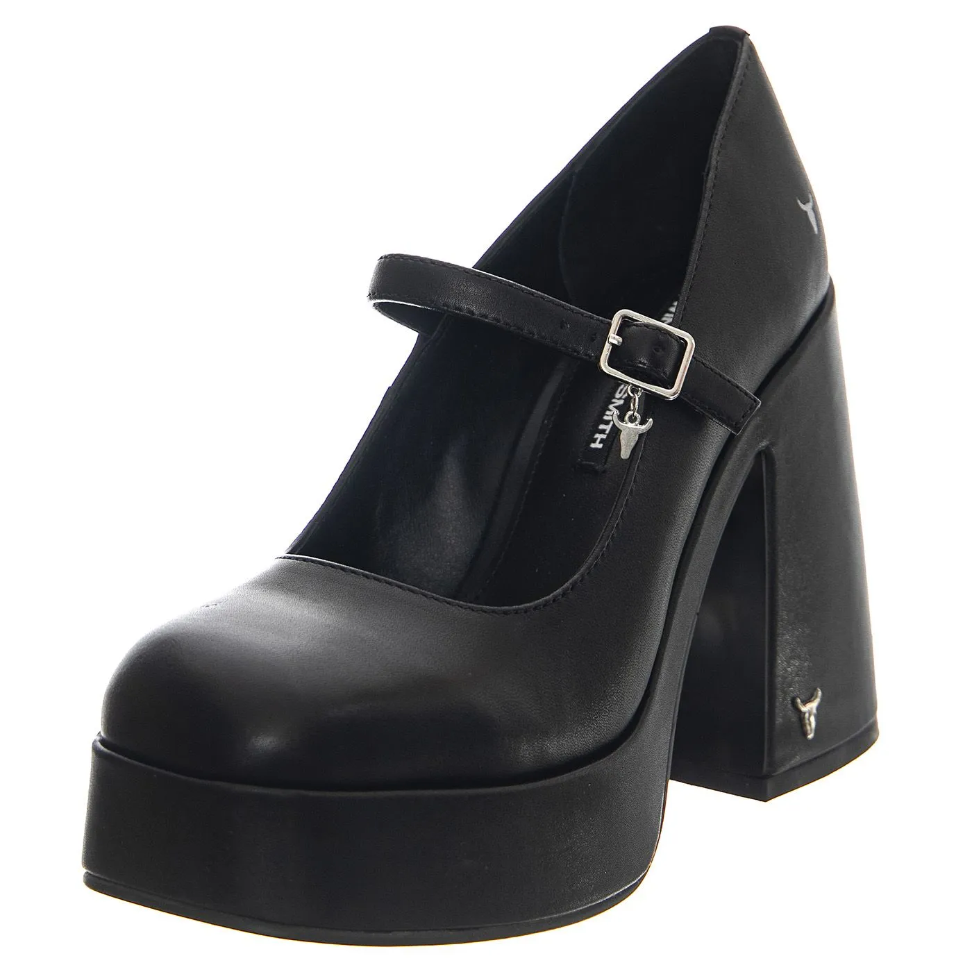 Windsor Smith Kisses Black Leather - Scarpe Donna Nere    