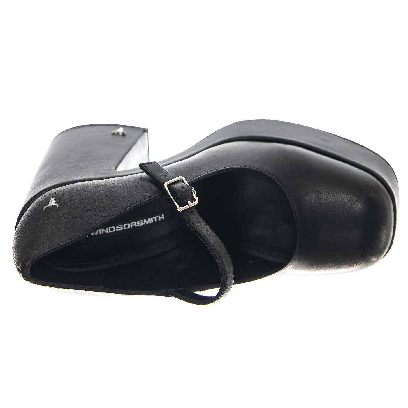 Windsor Smith Kisses Black Leather - Scarpe Donna Nere    